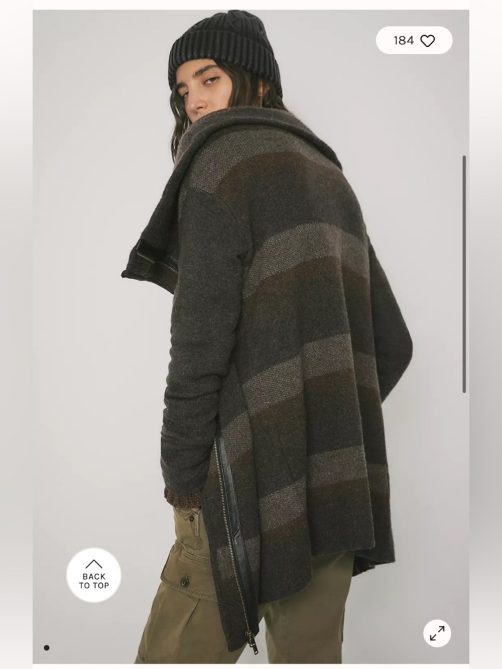 Nicholas K for Free People Men’s Large Pull Haze Alpaca Sweater in Brown